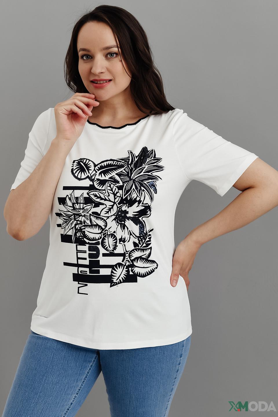 Футболка Barbara Lebek с принтом