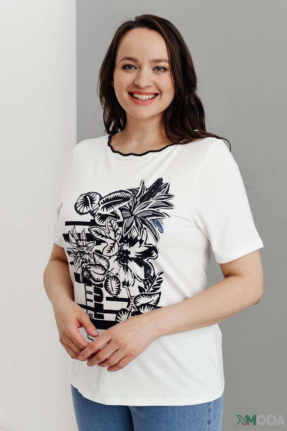 Футболка Barbara Lebek с принтом