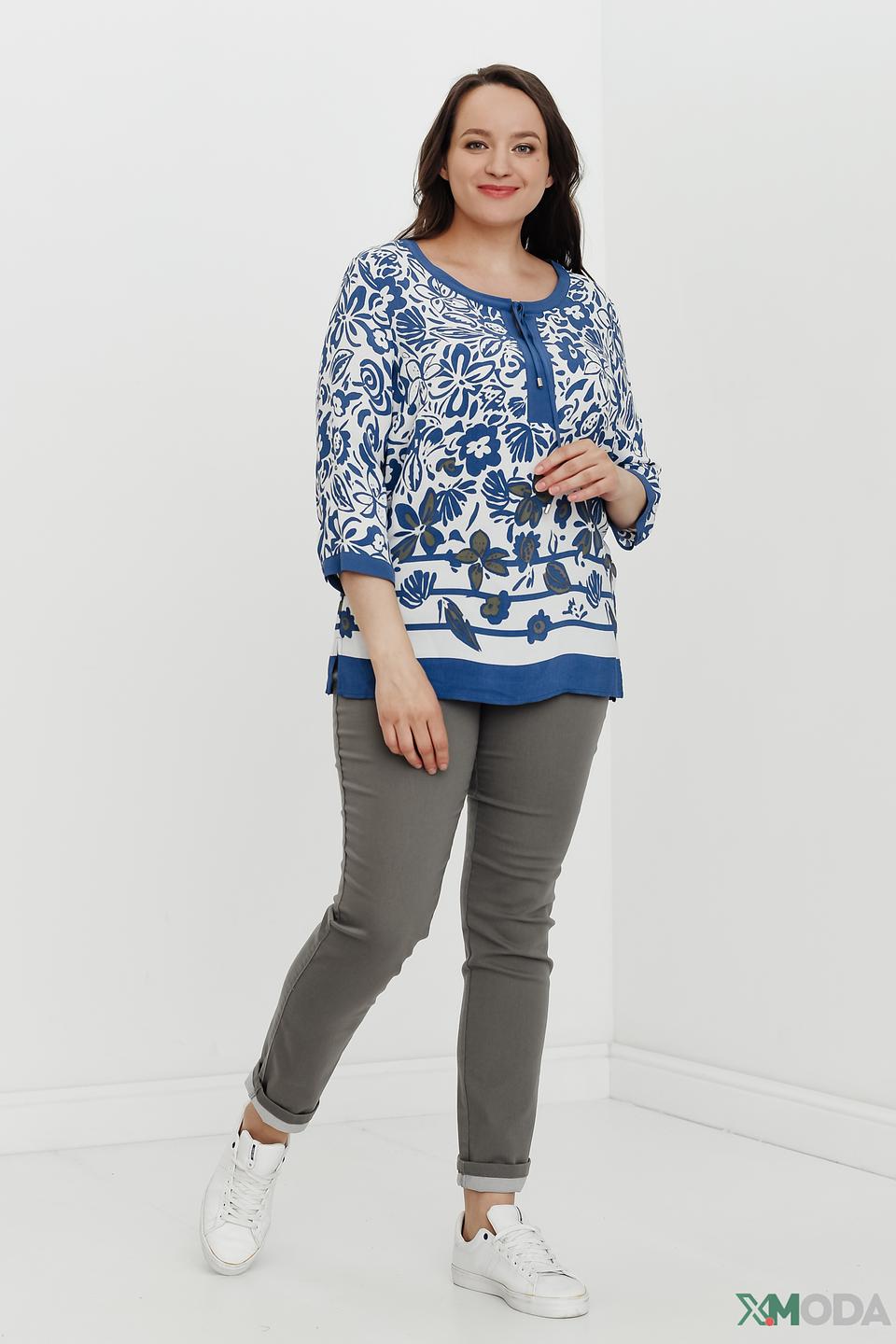 Блуза Lebek с цветочным принтом