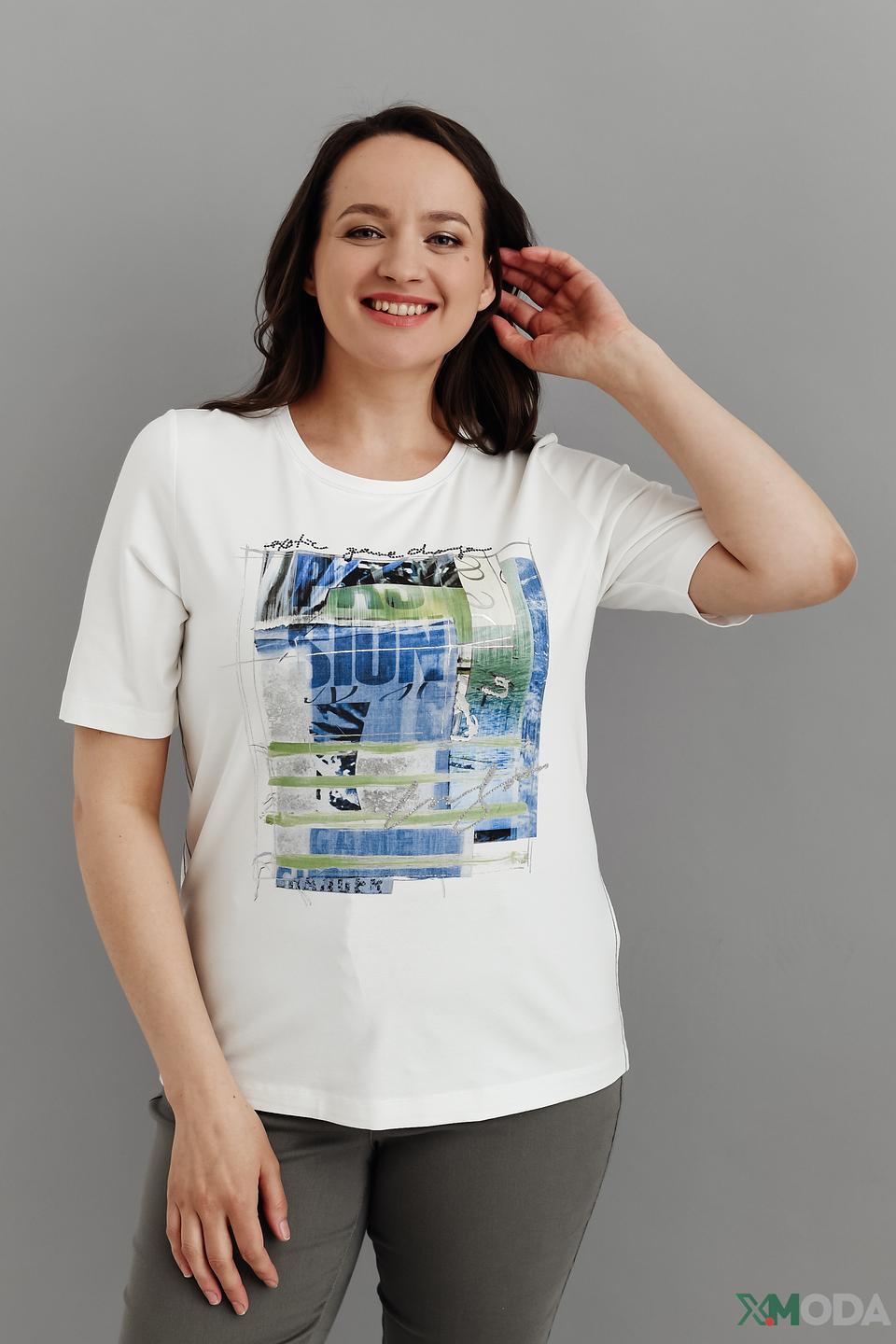 Футболка Rabe collection с принтом белый