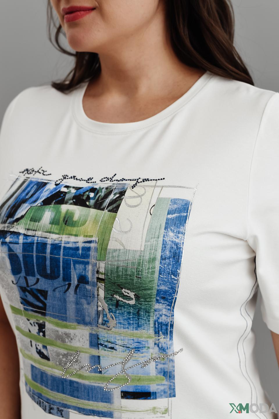 Футболка Rabe collection с принтом белый