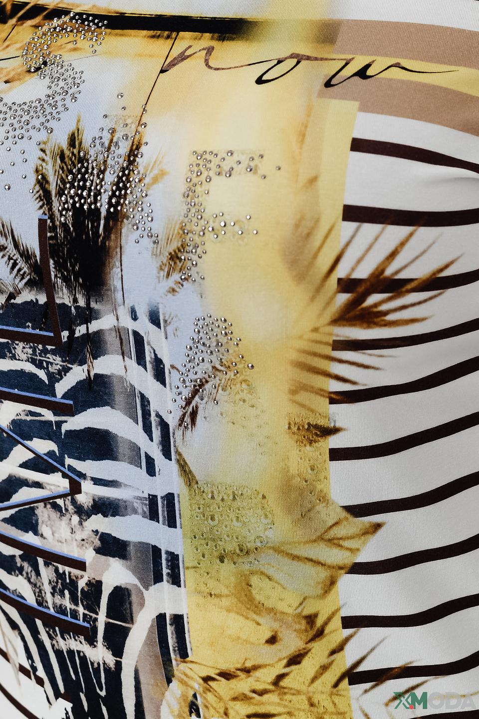 Футболка Rabe collection в полоску с принтом