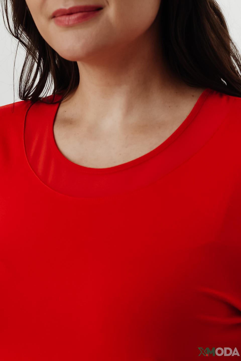 Блуза Lebek с драпировкой красная