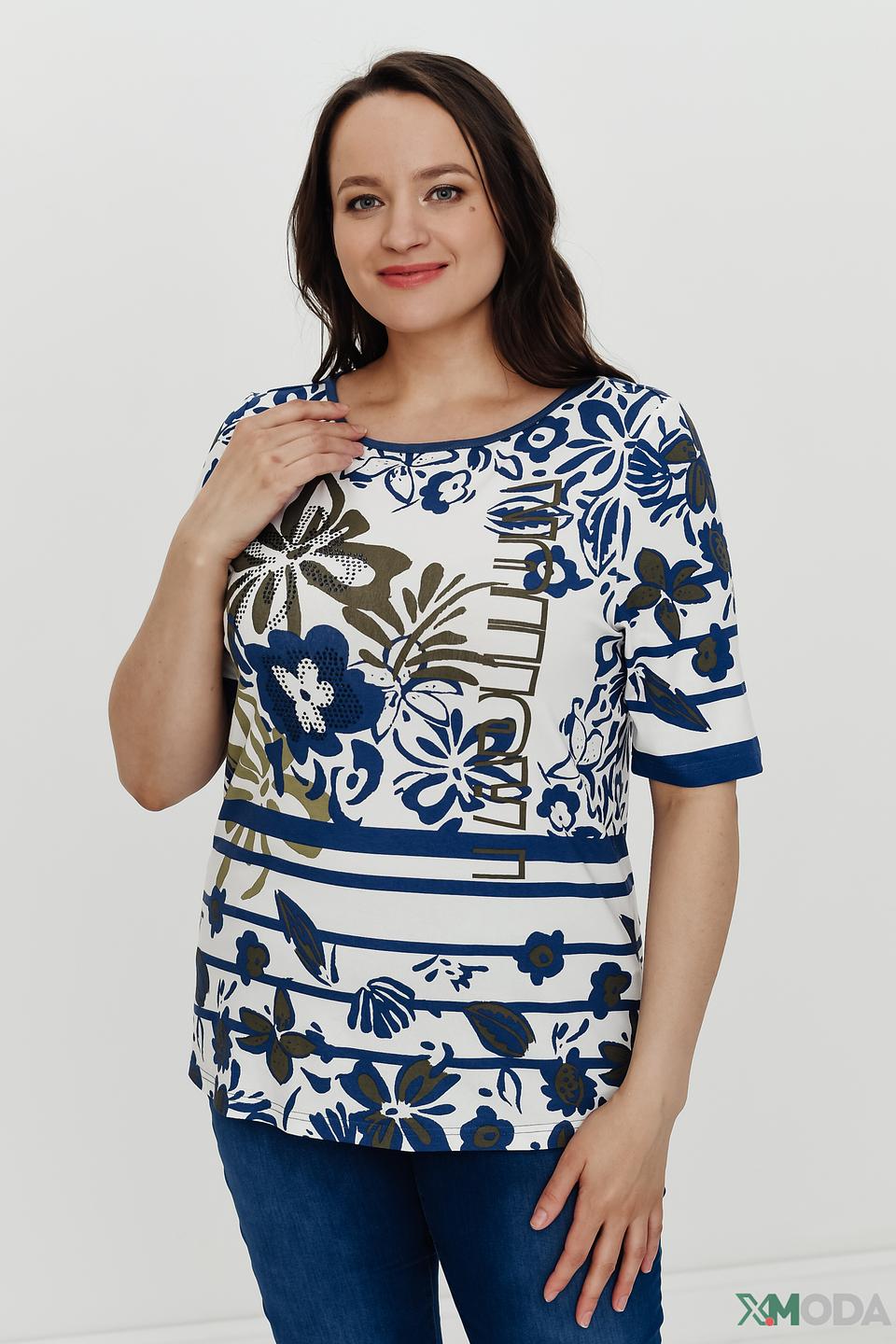 Блуза Lebek с цветочным принтом