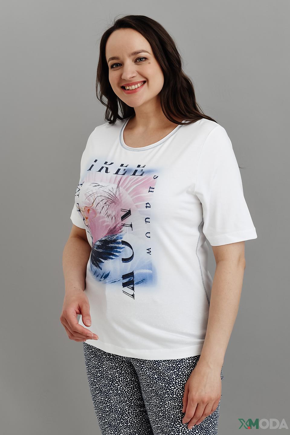 Футболка Rabe collection с принтом белая