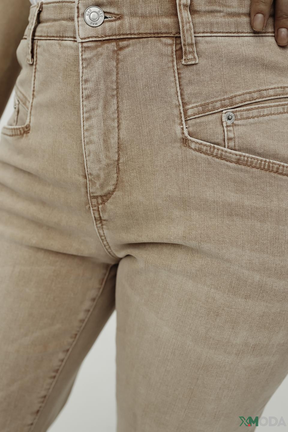 Брюки MAC слим-фит пудровый