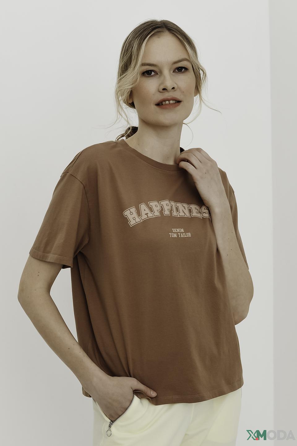 Футболка Tom Tailor denim коричневая