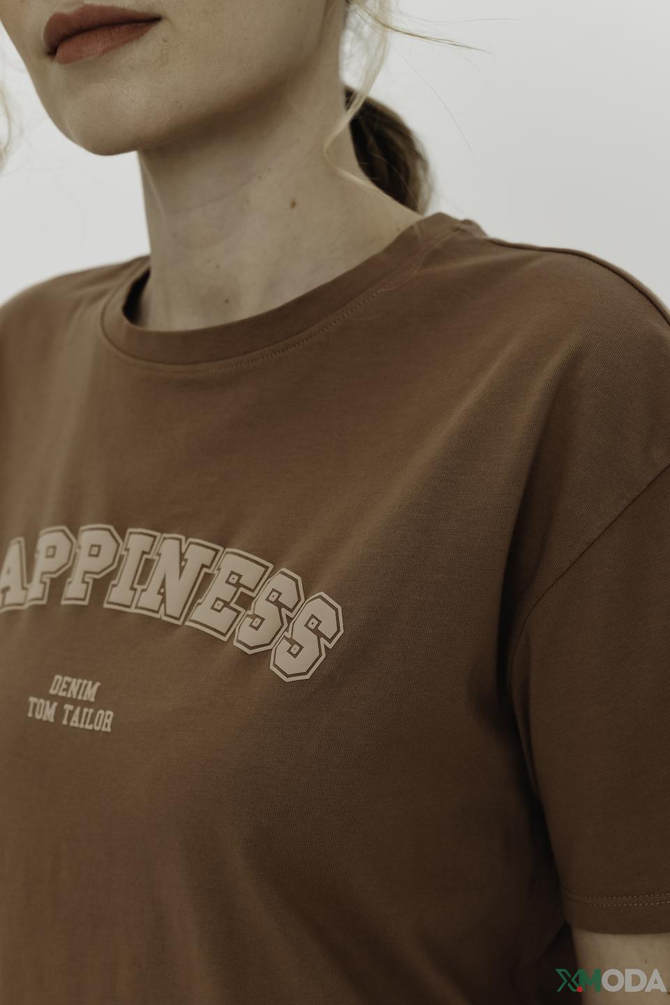 Футболка Tom Tailor denim коричневая