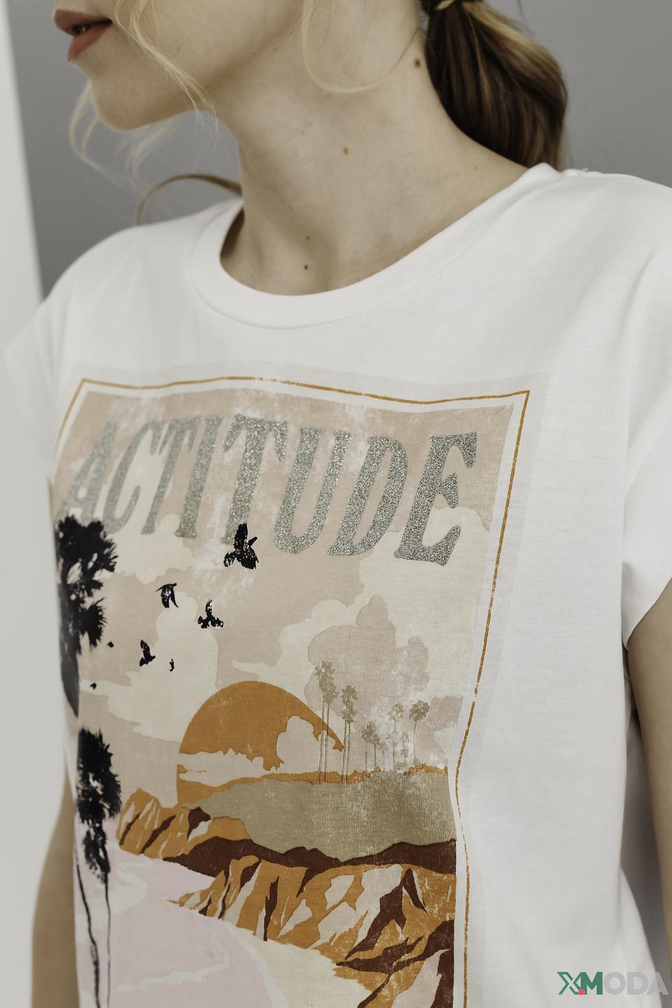 Футболка Twin Set с принтом "Attitude"