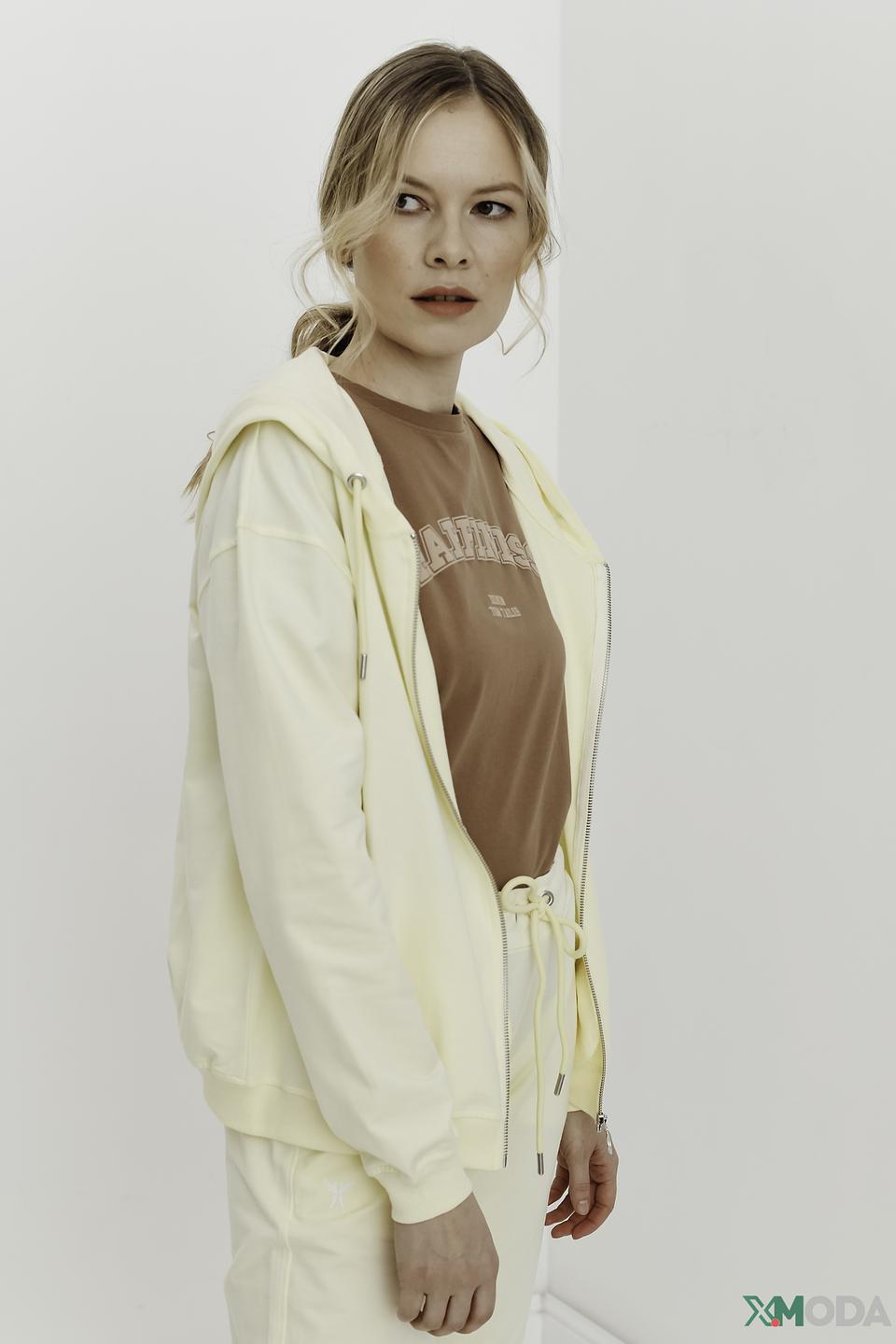 Жакет Angels с капюшоном бледно-жёлтый