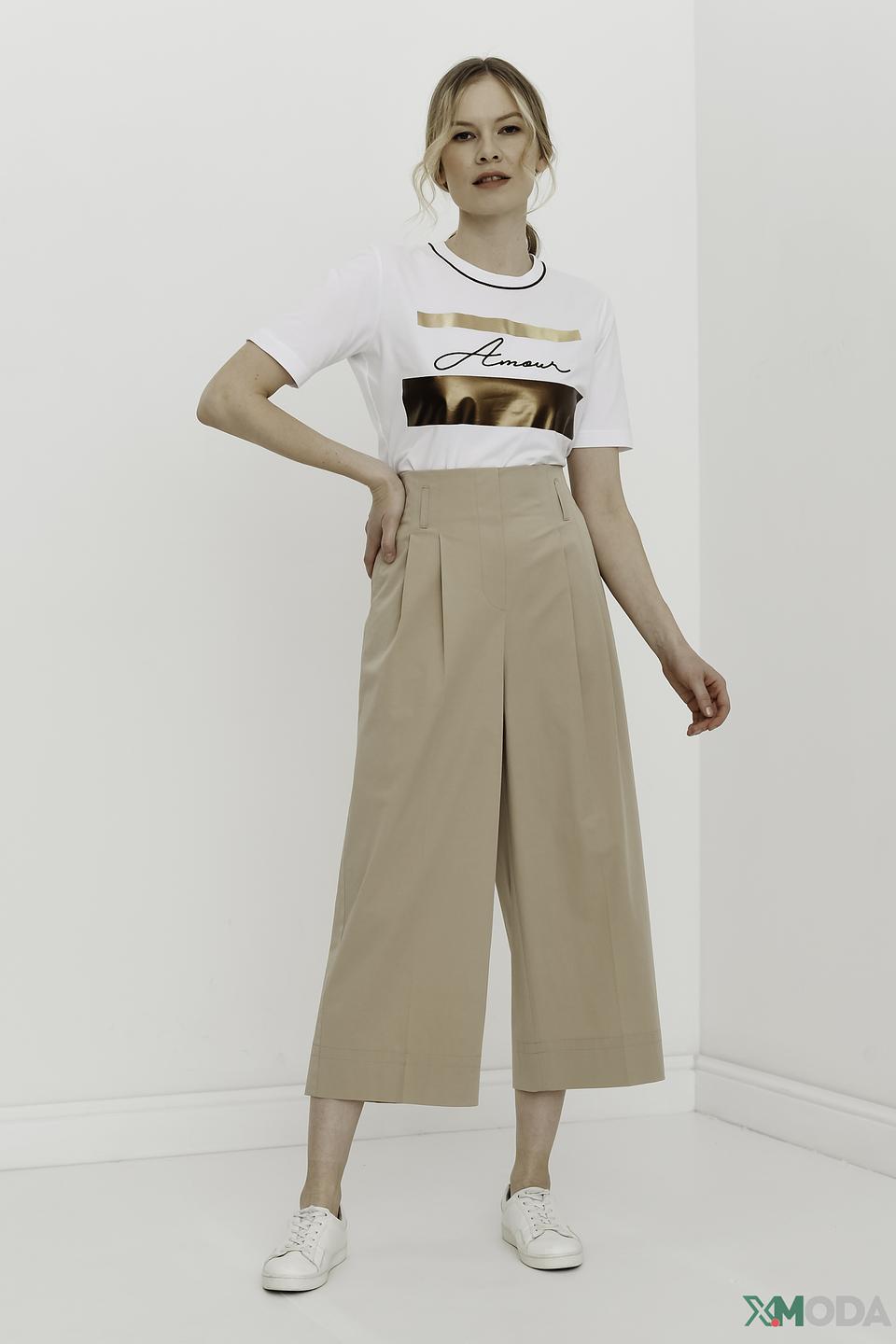 Брюки кюлоты Luisa Cerano бежевые