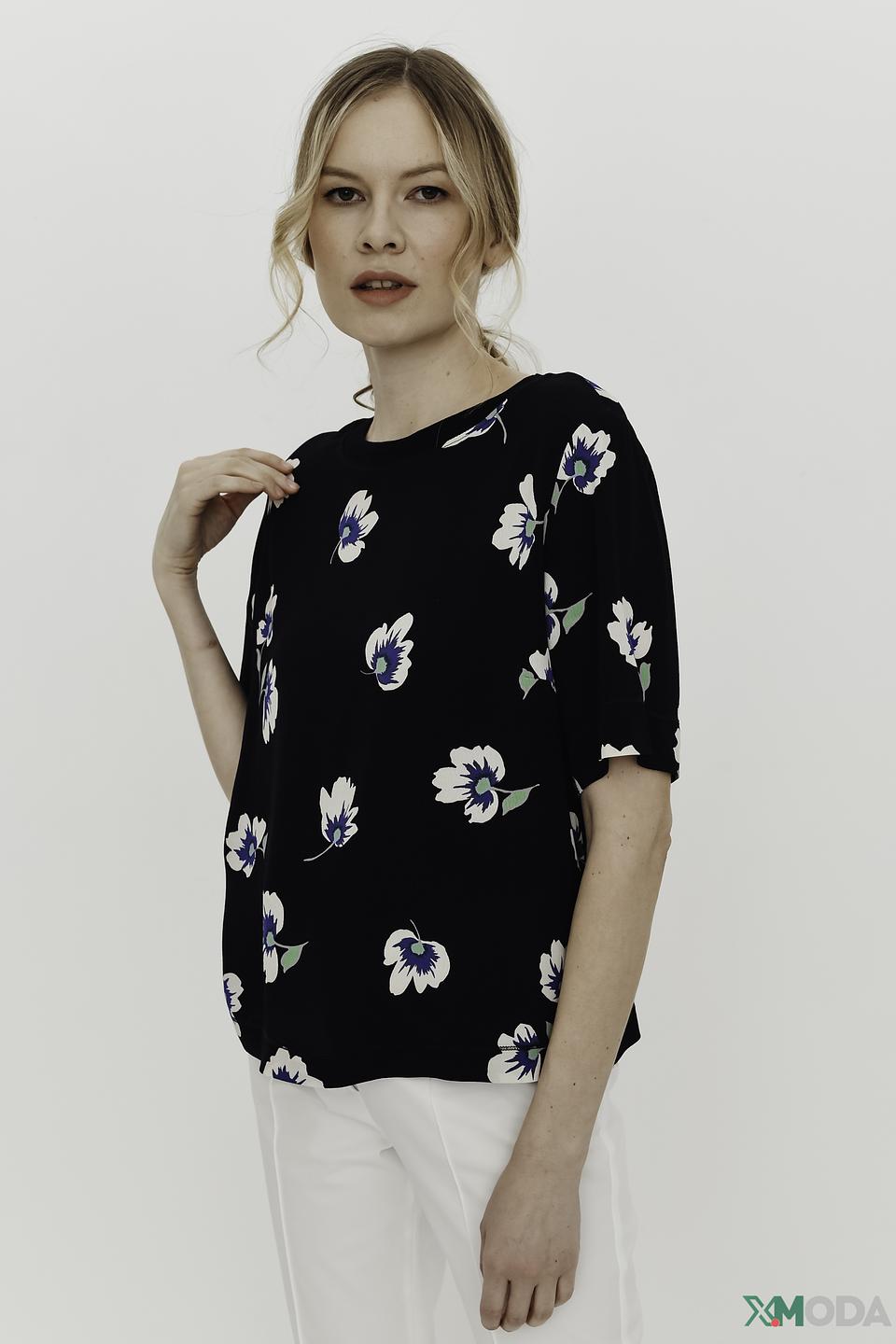 Блуза Oui с цветочным принтом