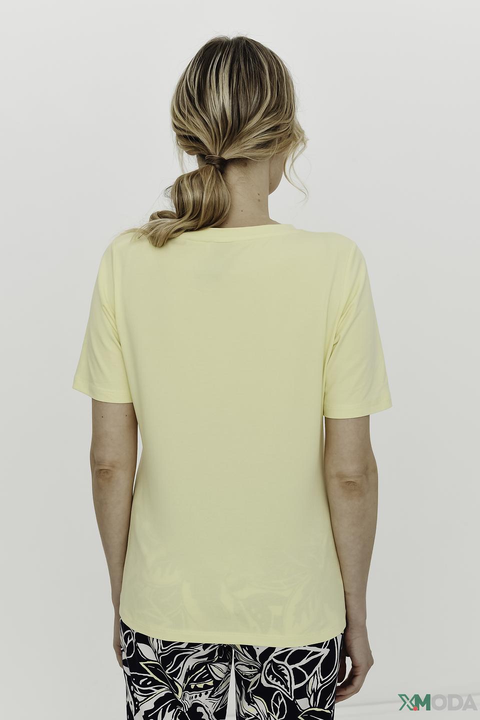 Футболка Lecomte с логотипом бледно-жёлтая