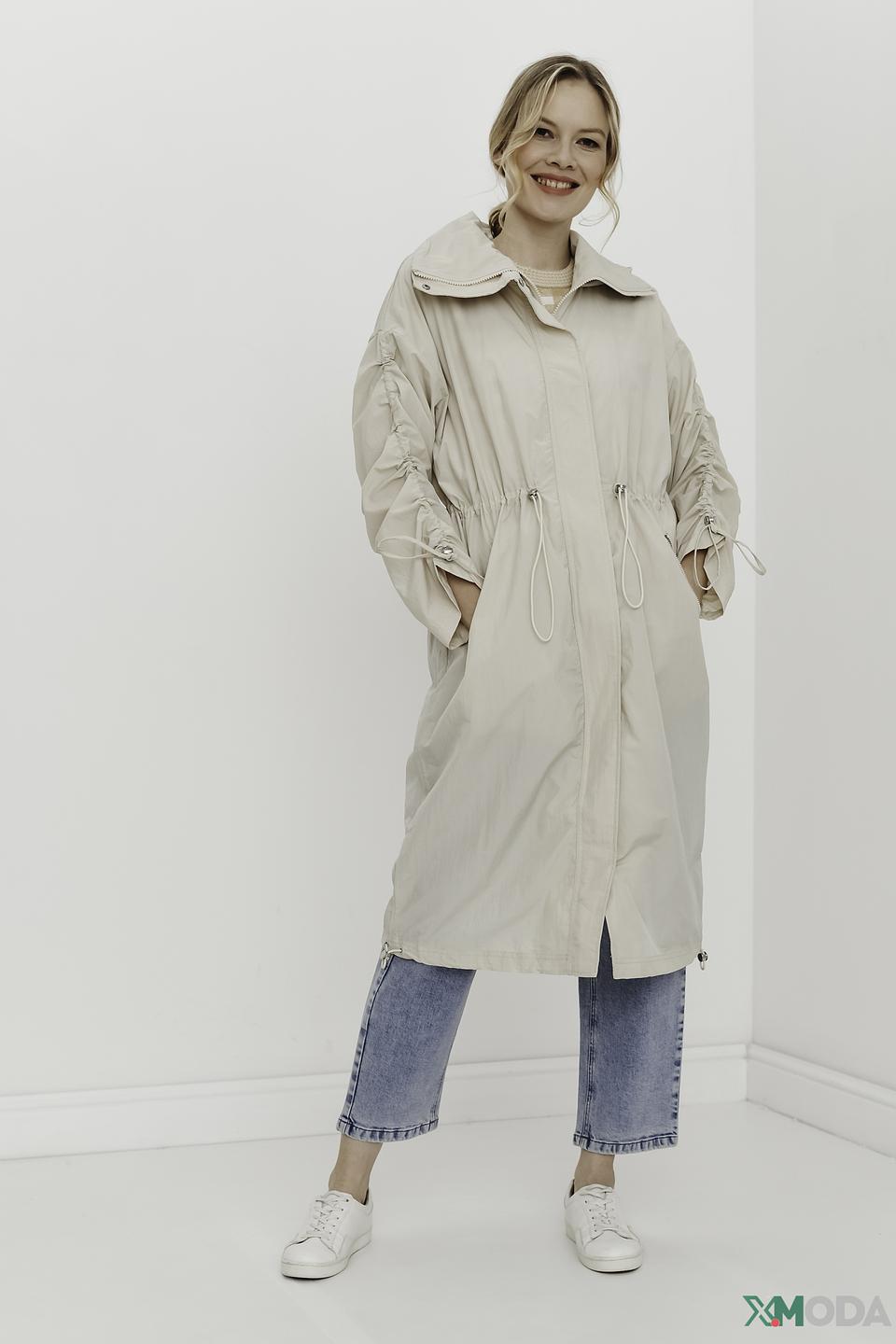 Плащ Tom Tailor бежевый с рукавами-фонариками