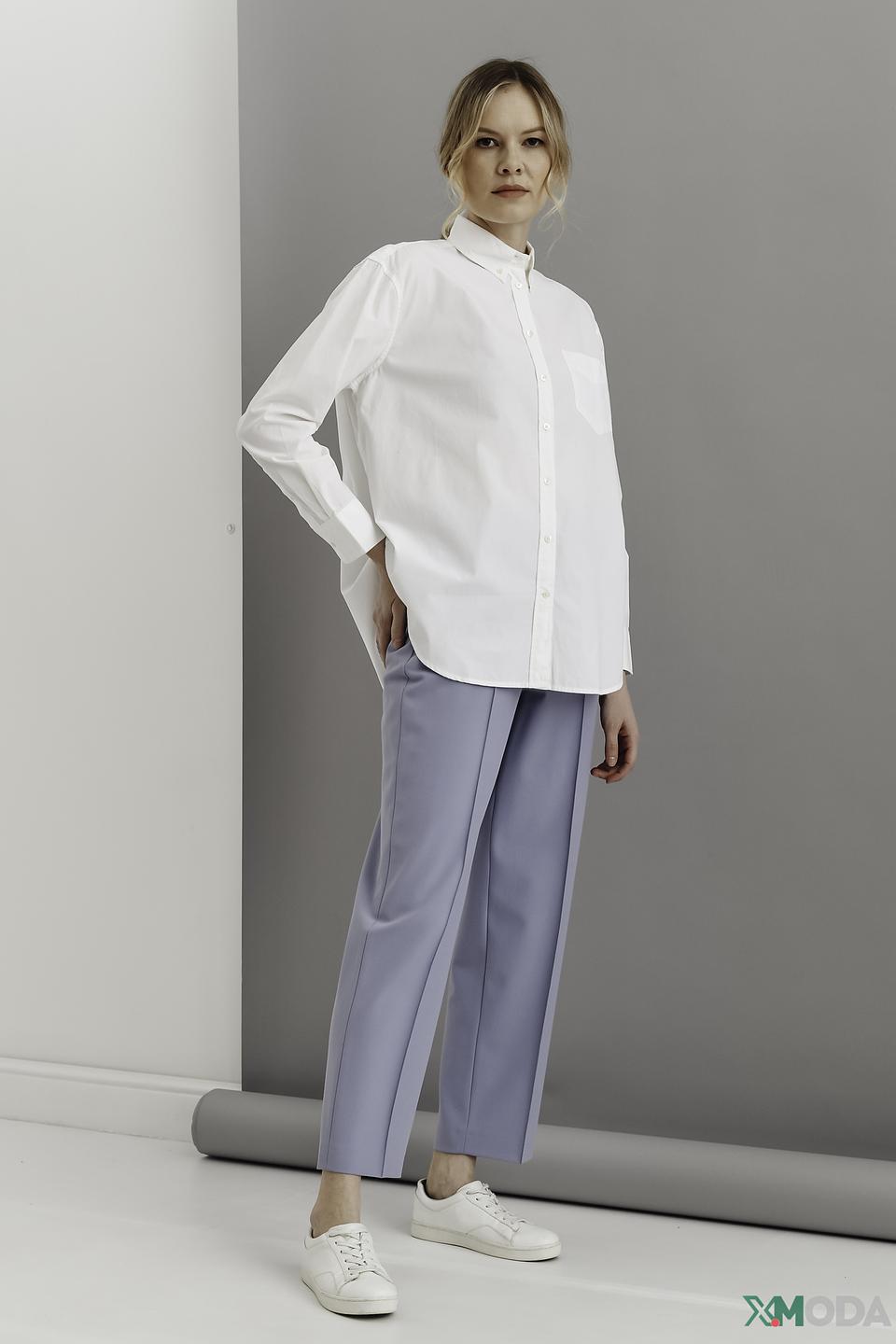 Рубашка Gant женская белая оверсайз