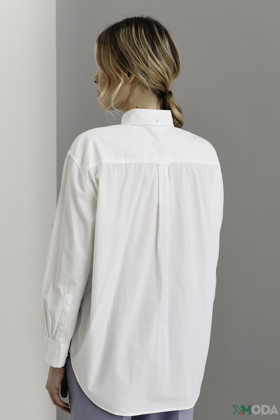 Рубашка Gant женская белая оверсайз