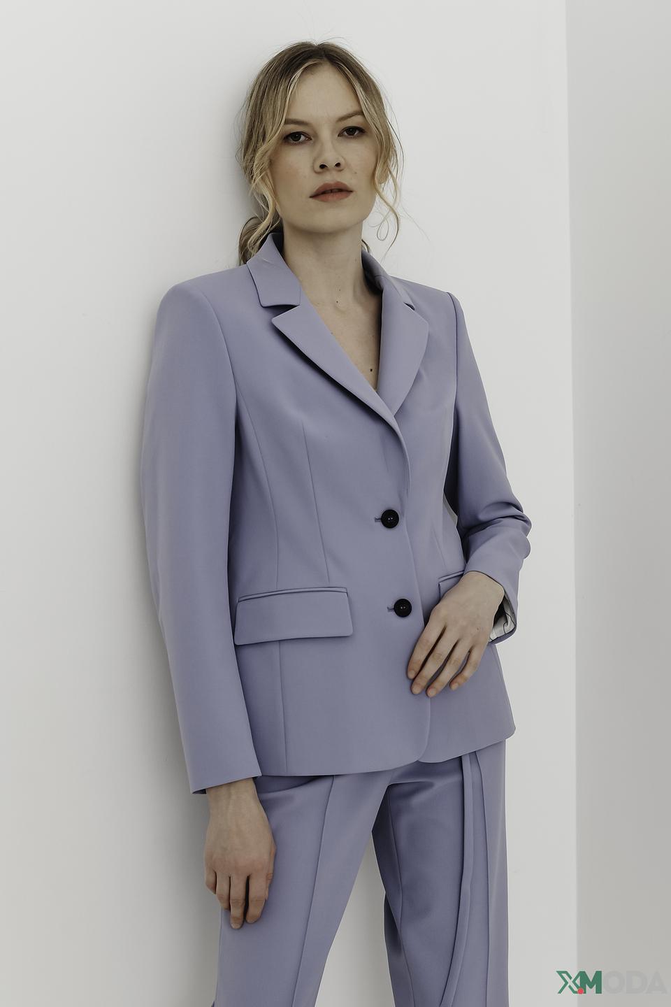 Жакет Luisa Cerano голубой приталенный