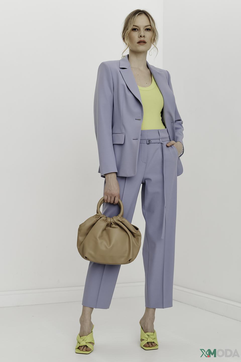 Жакет Luisa Cerano голубой приталенный