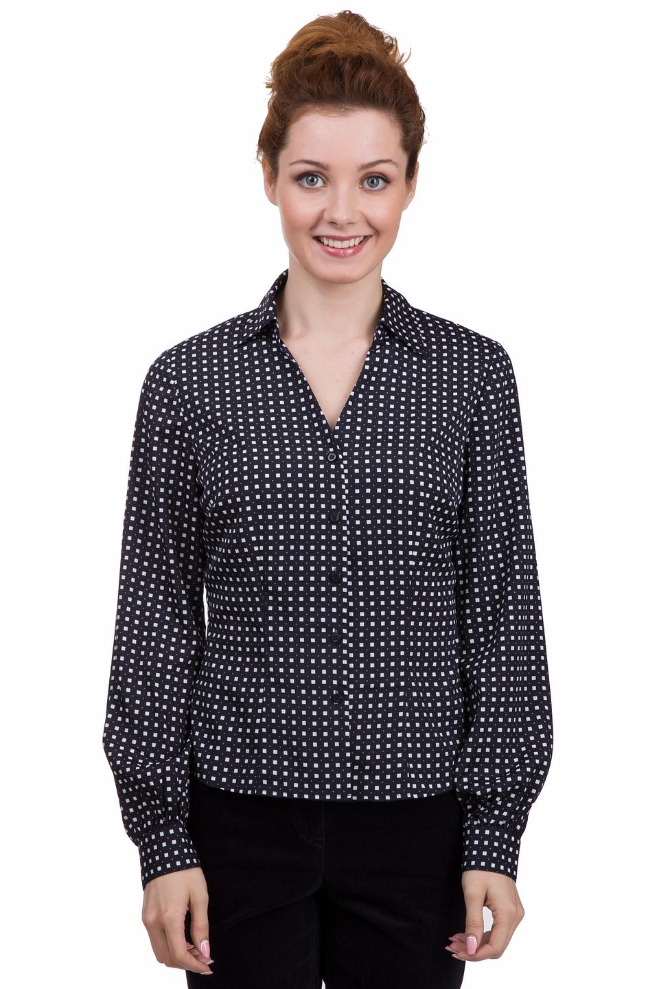 Блуза Pezzo в чёрно-белую клетку