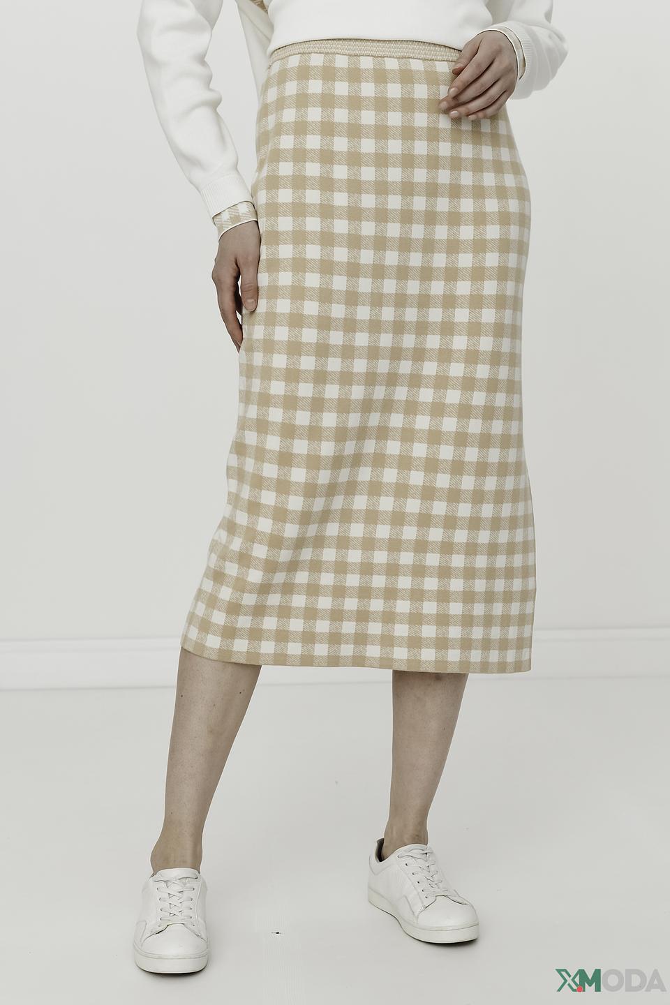 Юбка Oui в клетку миди
