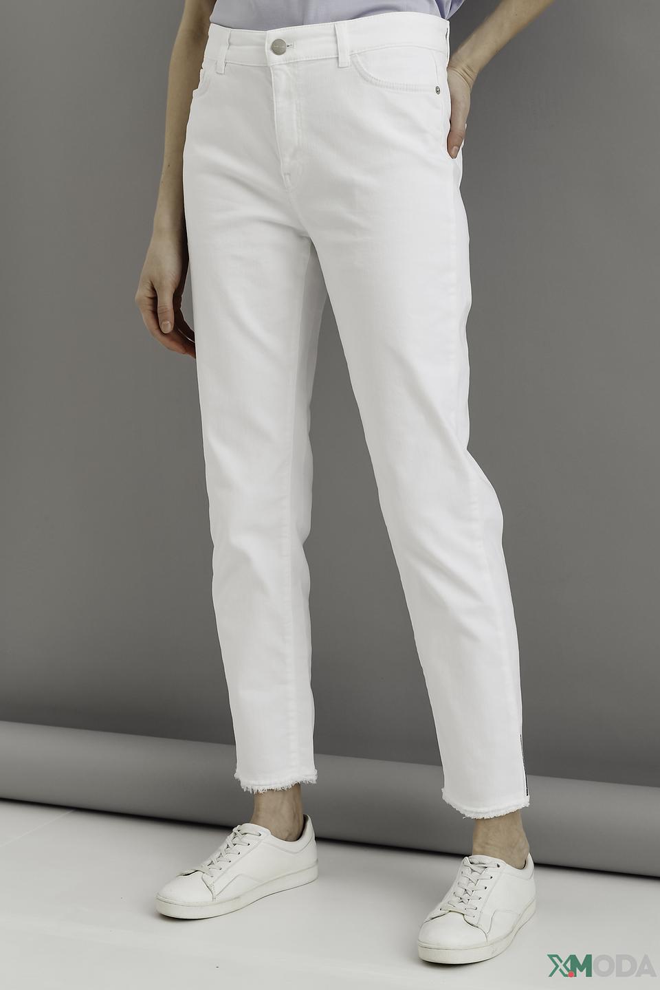 Джинсы Marc Cain белые с необработанным краем