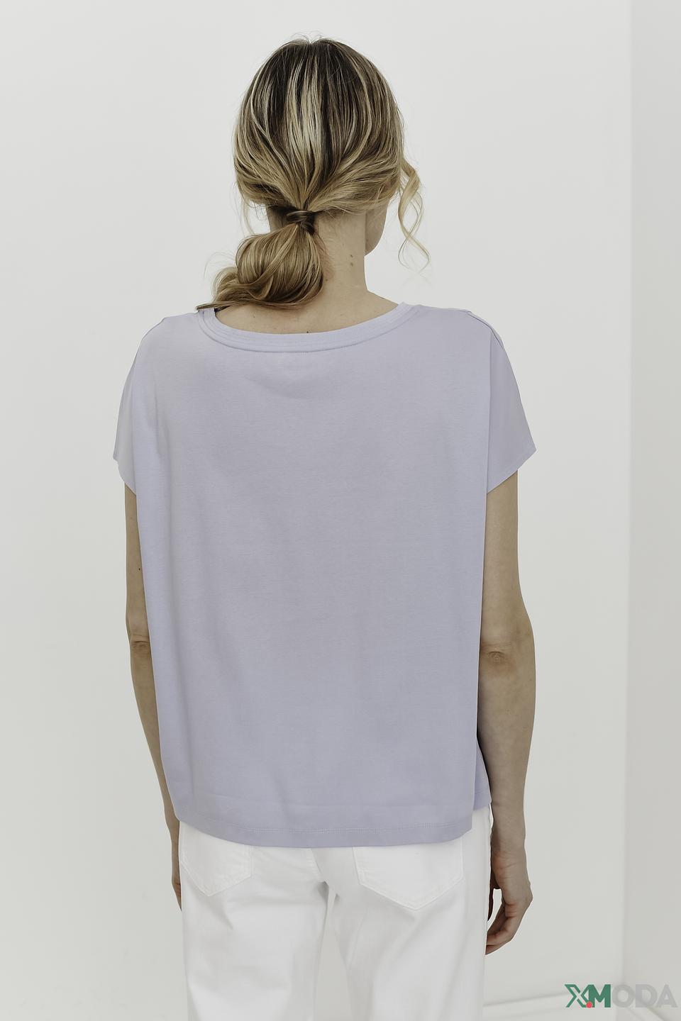 Футболка Marc Cain с принтом голубой