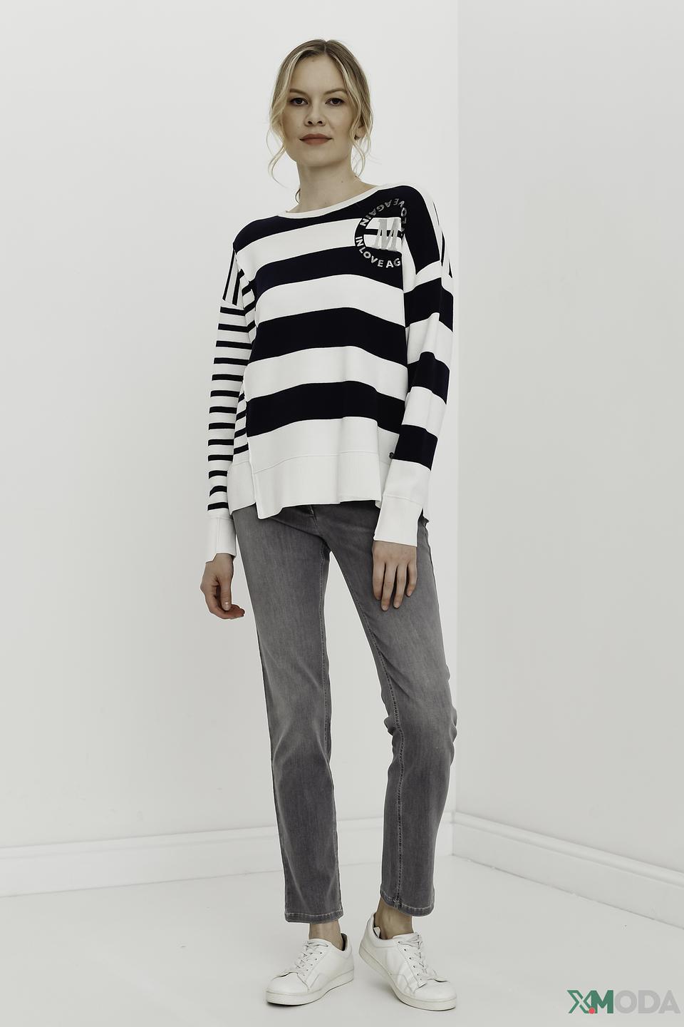 Пуловер Monari в полоску