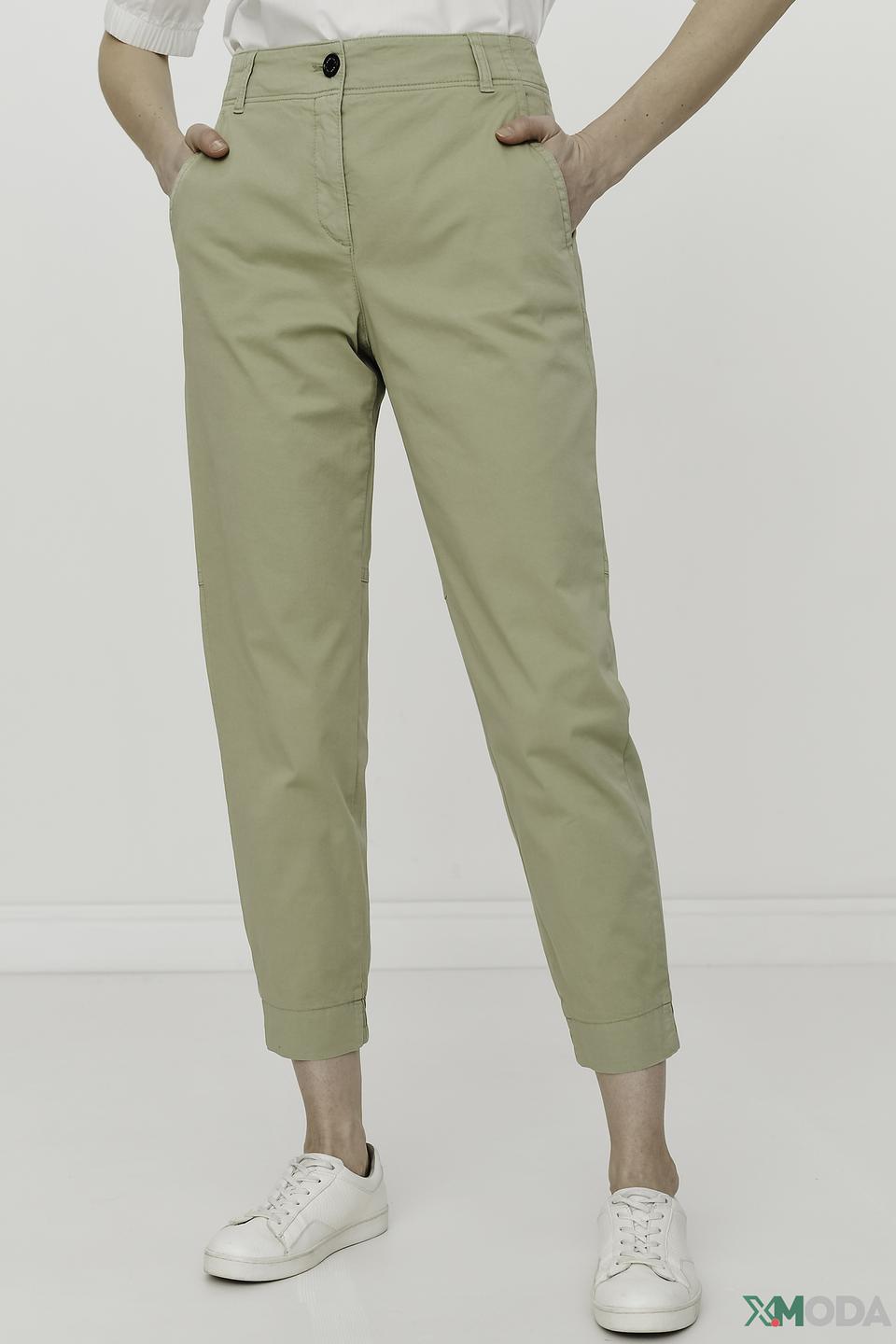 Брюки Marc Cain хаки с манжетами