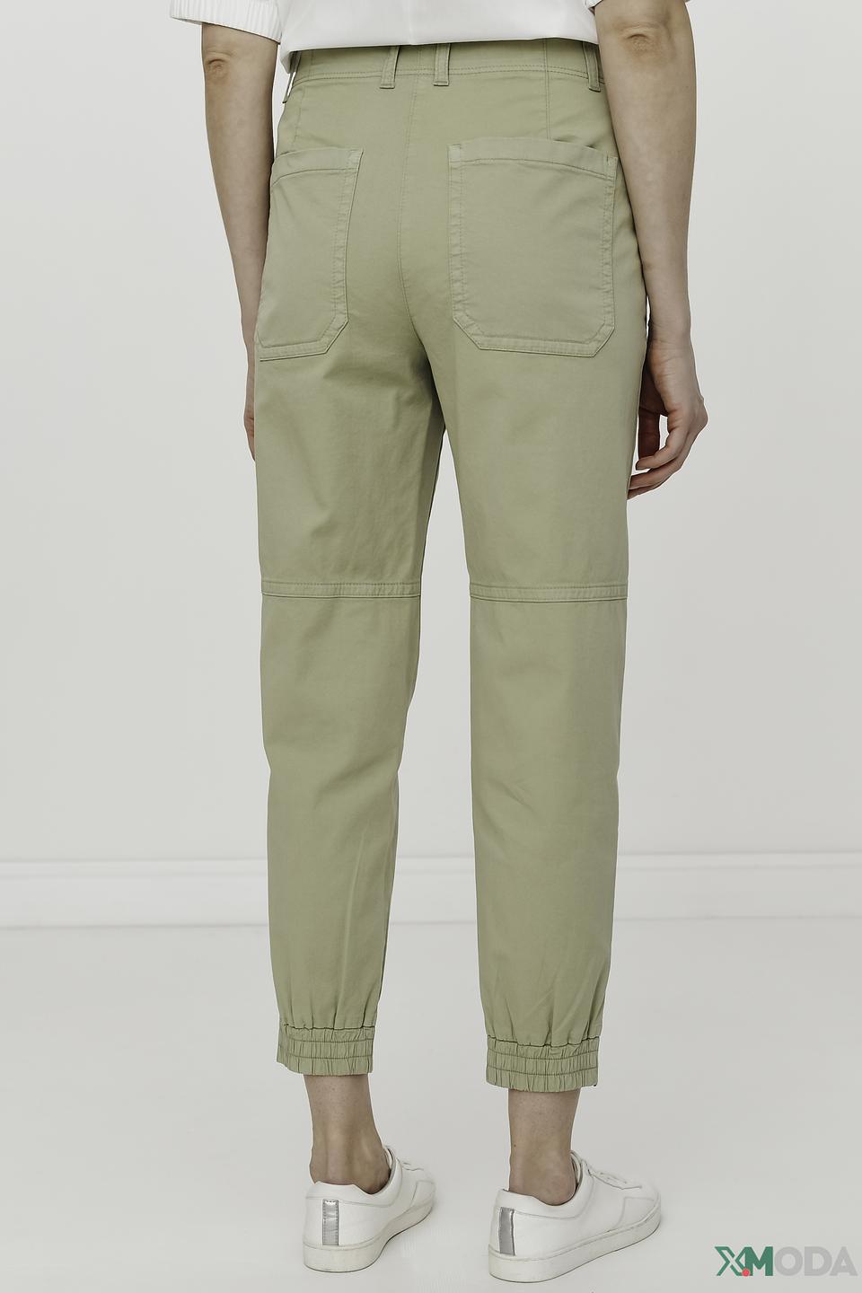 Брюки Marc Cain хаки с манжетами