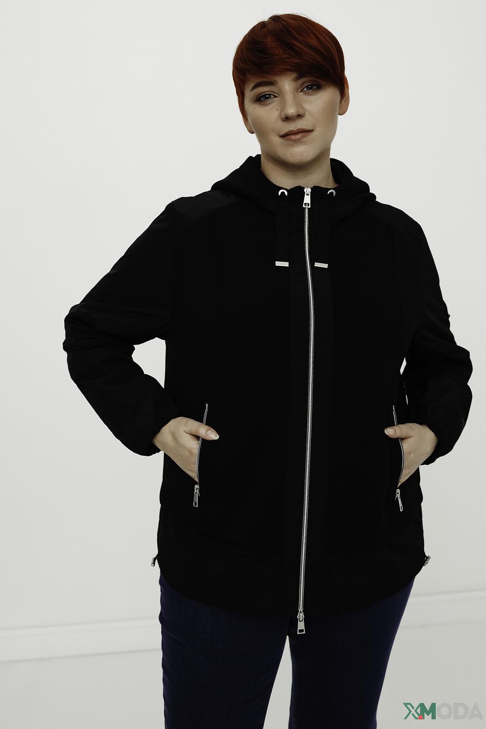 Куртка Lebek чёрная с капюшоном