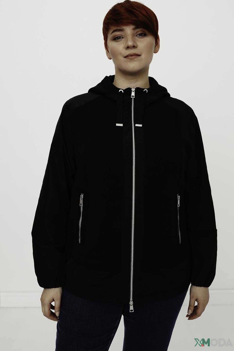 Куртка Lebek чёрная с капюшоном