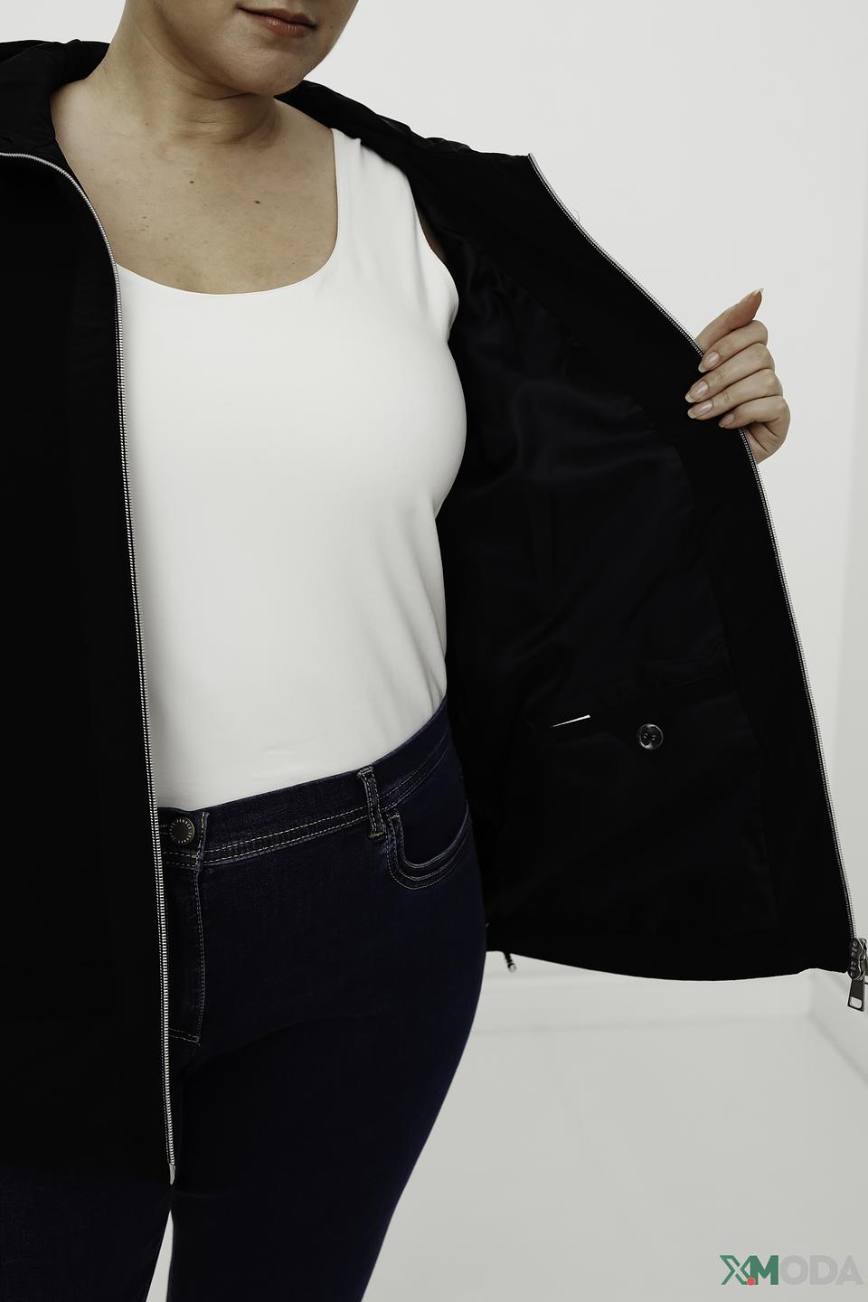 Куртка Lebek чёрная с капюшоном