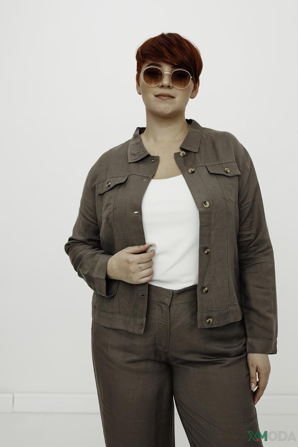 Жакет Pezzo приталенный хаки