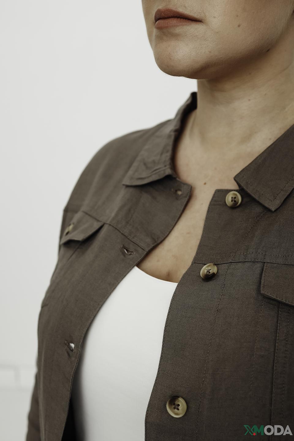 Жакет Pezzo приталенный хаки