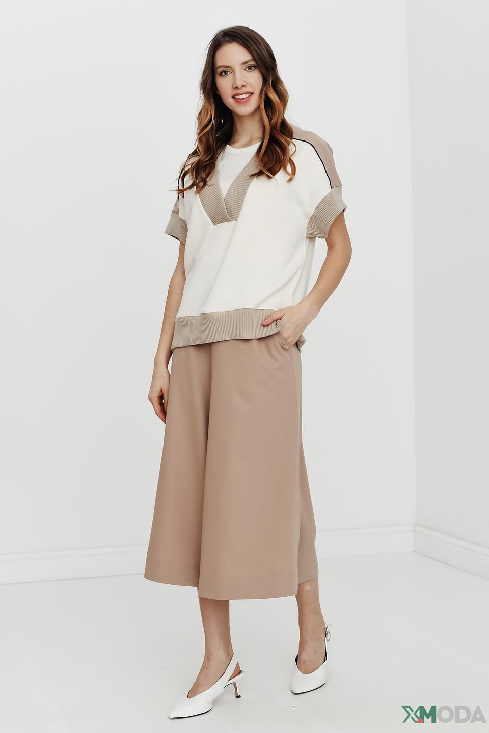 Брюки кюлоты Mos Mosh бежевые