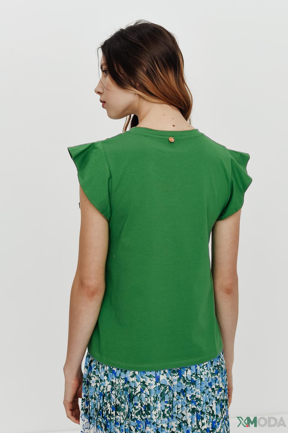 Футболка Rich and Royal зелёная с принтом