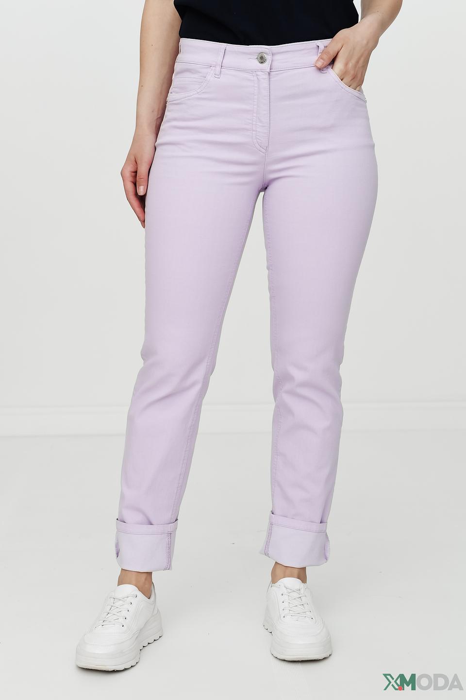 Джинсы Zerres лавандовые с манжетами