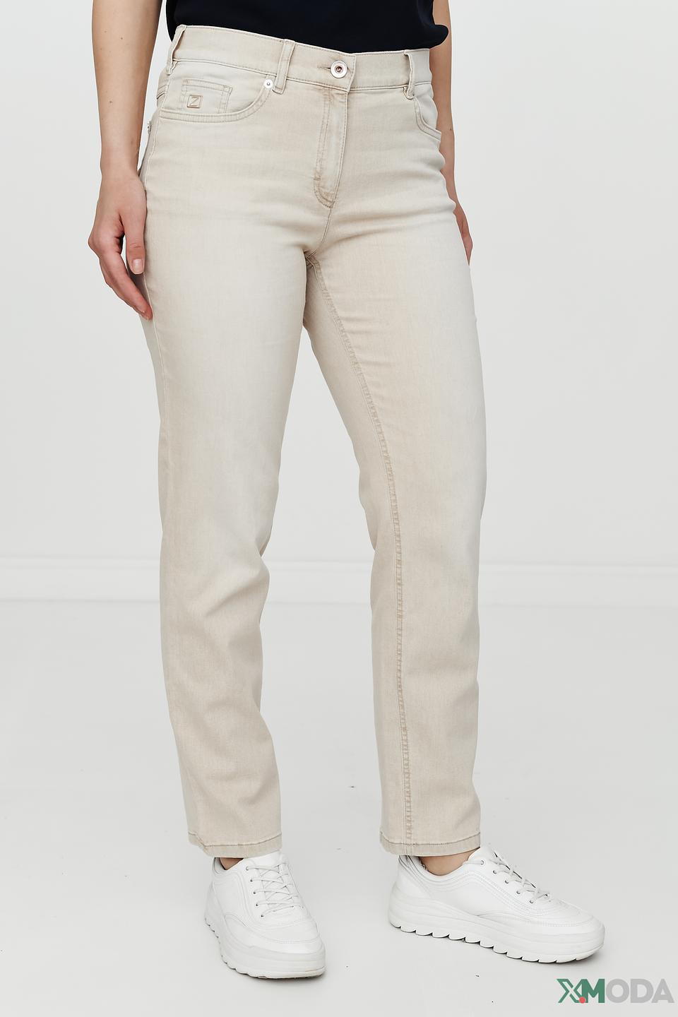 Джинсы Zerres бежевые прямого кроя