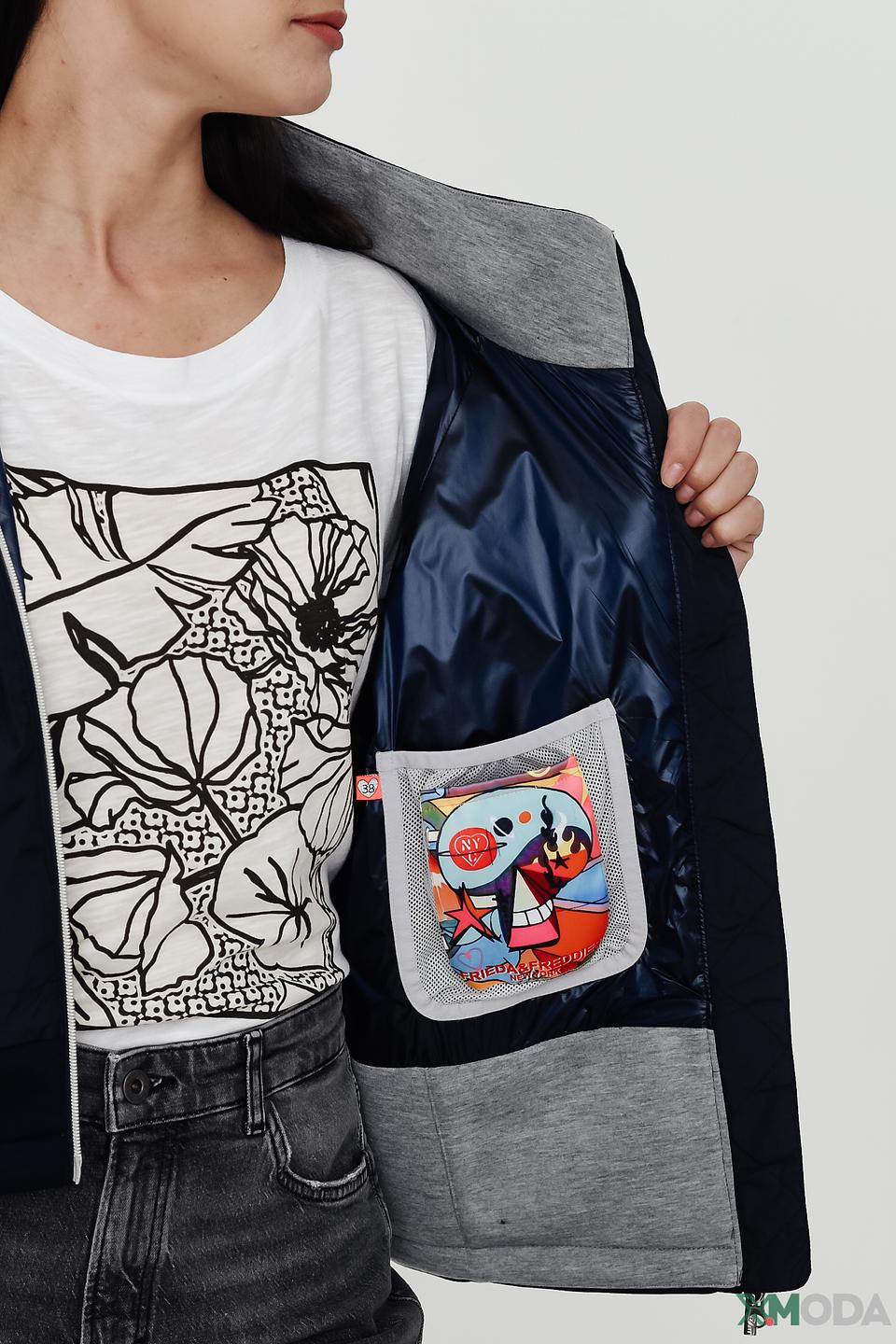 Куртка Frieda and Freddies синяя с серым