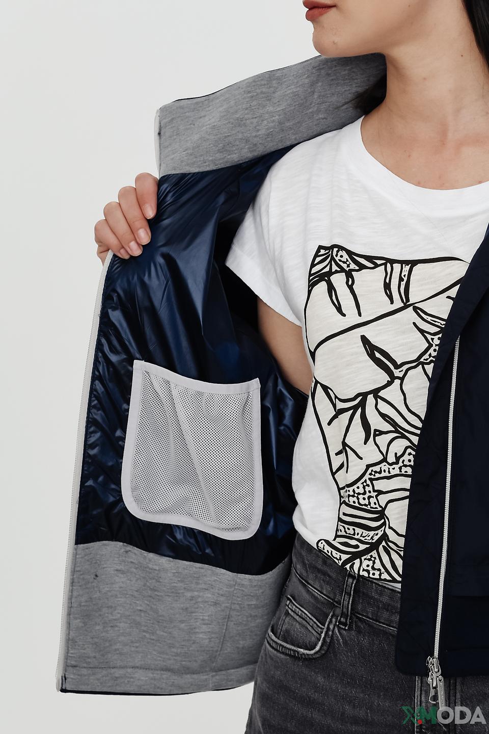 Куртка Frieda and Freddies синяя с серым