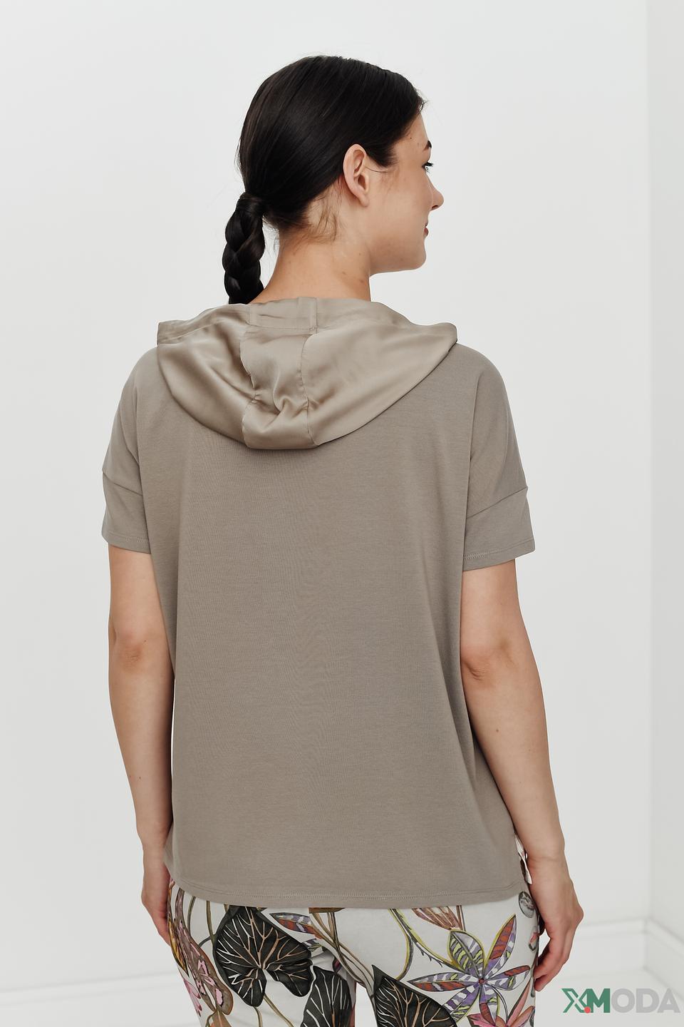 Пуловер Lecomte с принтом и капюшоном