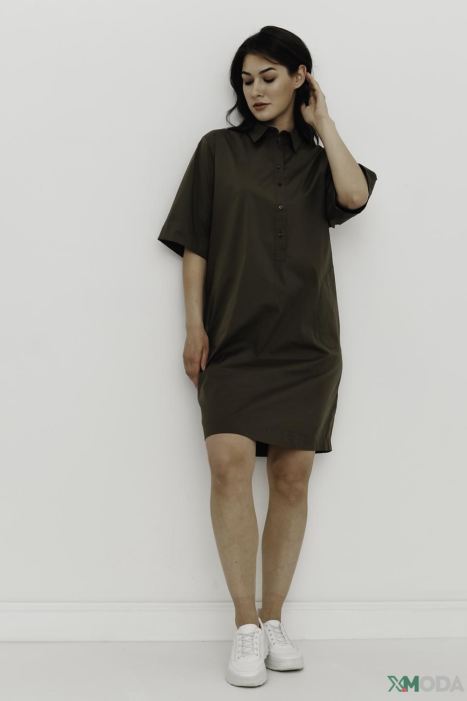 Платье рубашка Mos Mosh хаки