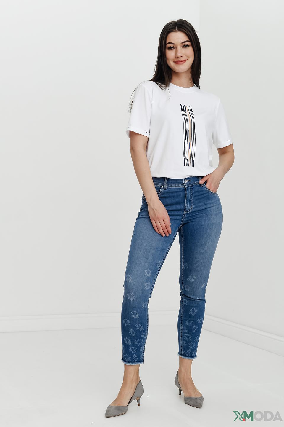 Джинсы Angels с цветочным принтом