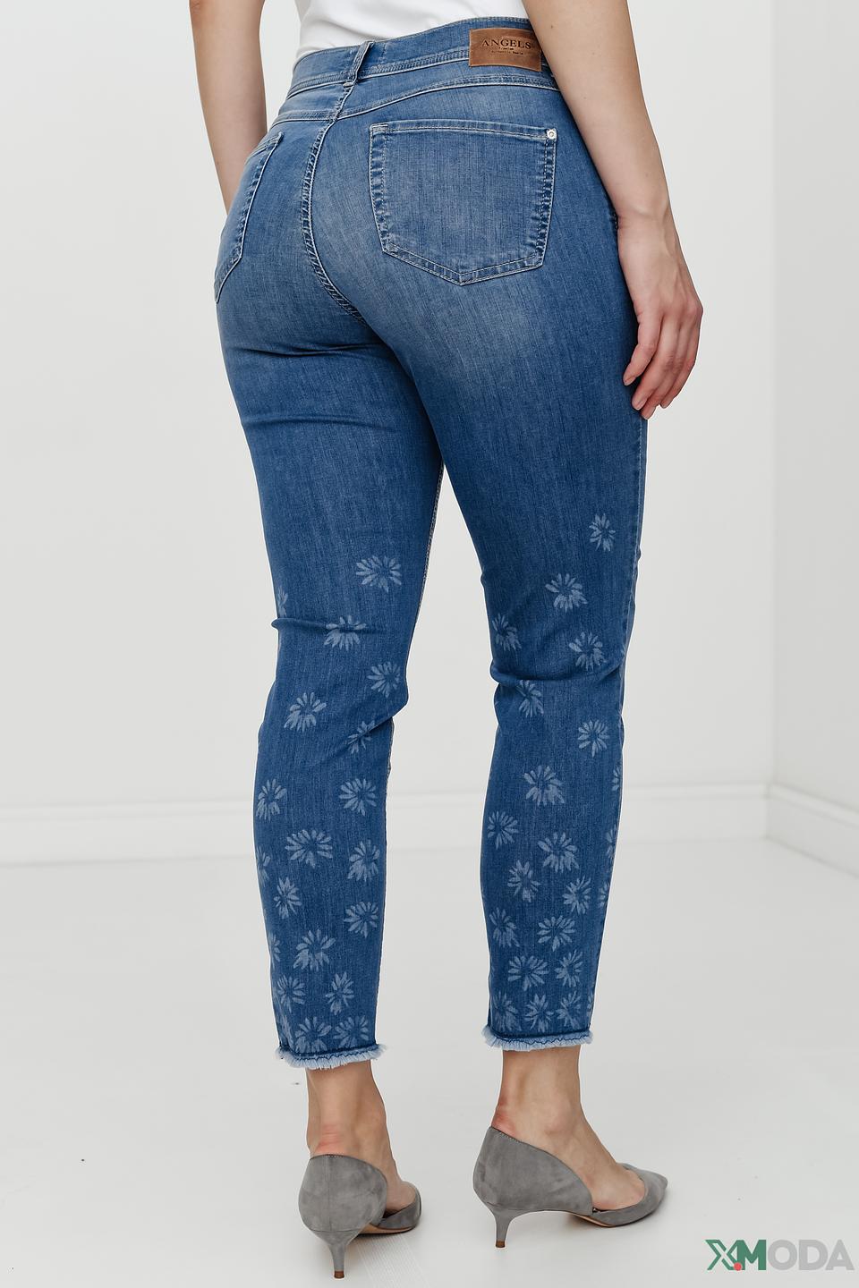 Джинсы Angels с цветочным принтом