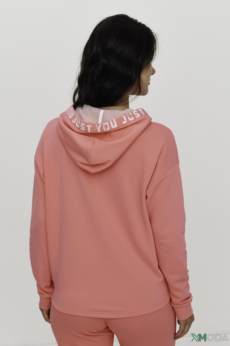 Толстовка You Just White розовая