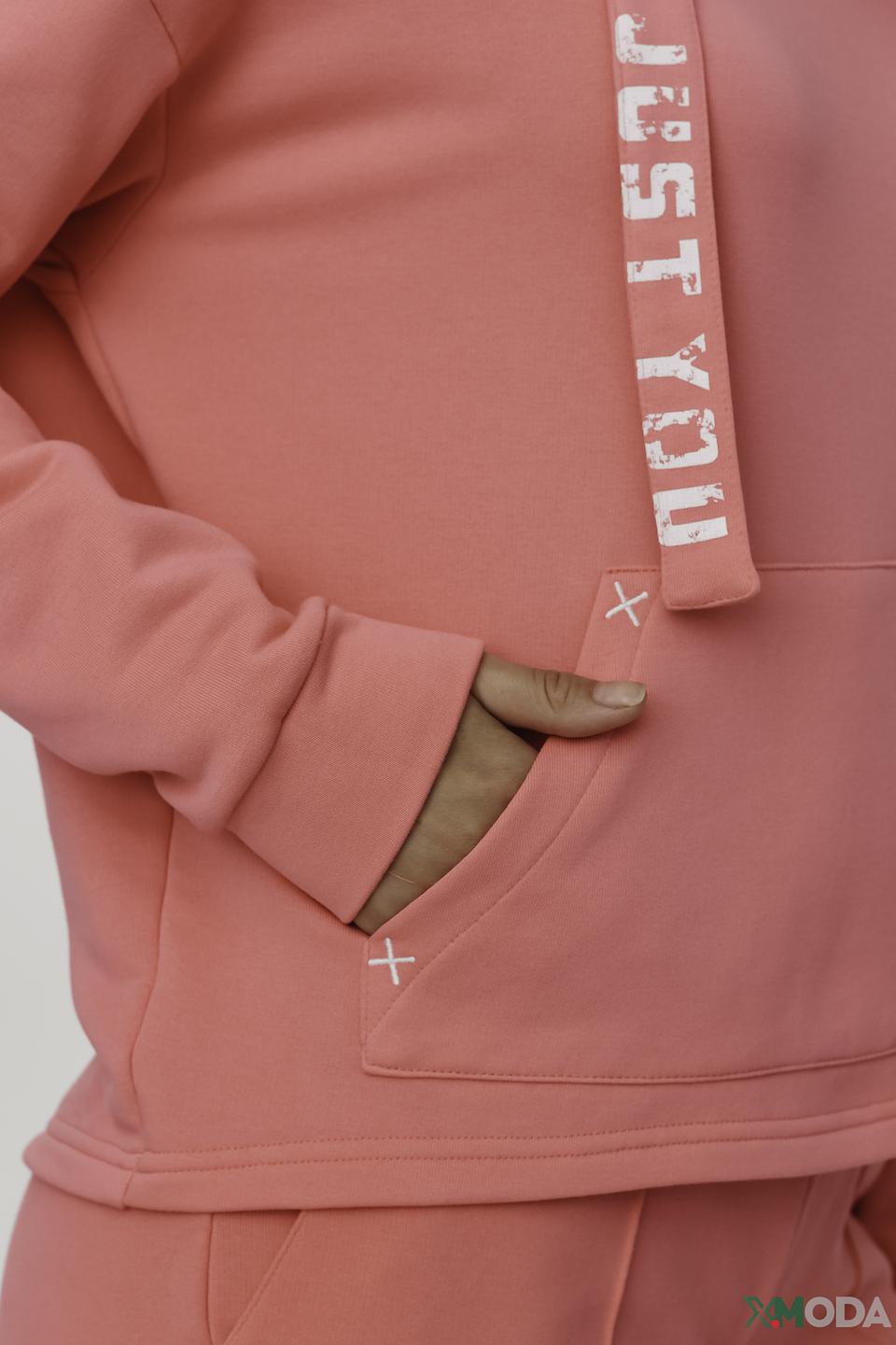 Толстовка You Just White розовая