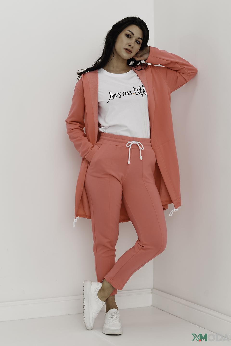 Жакет You Just White с капюшоном розовый