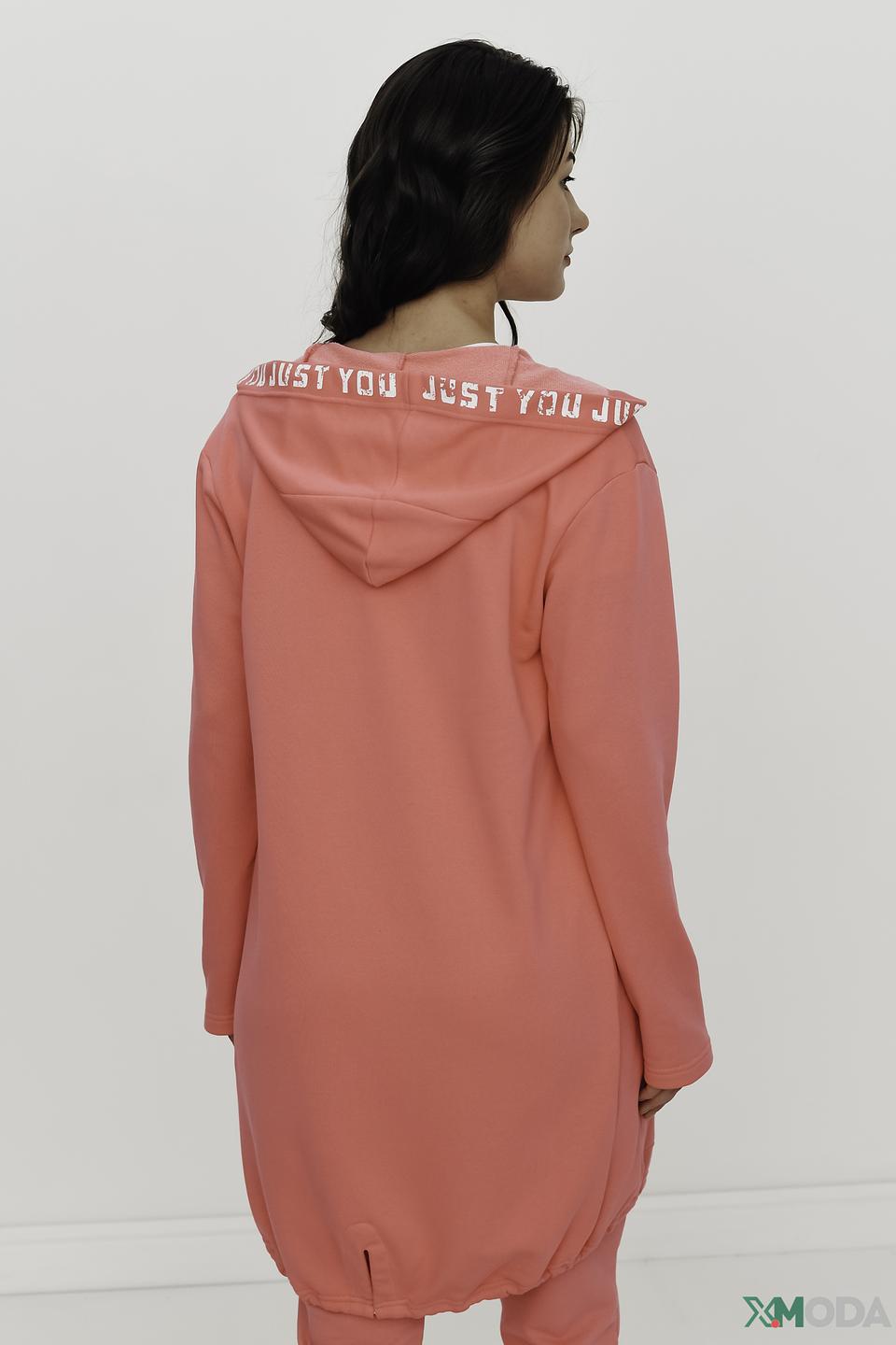Жакет You Just White с капюшоном розовый