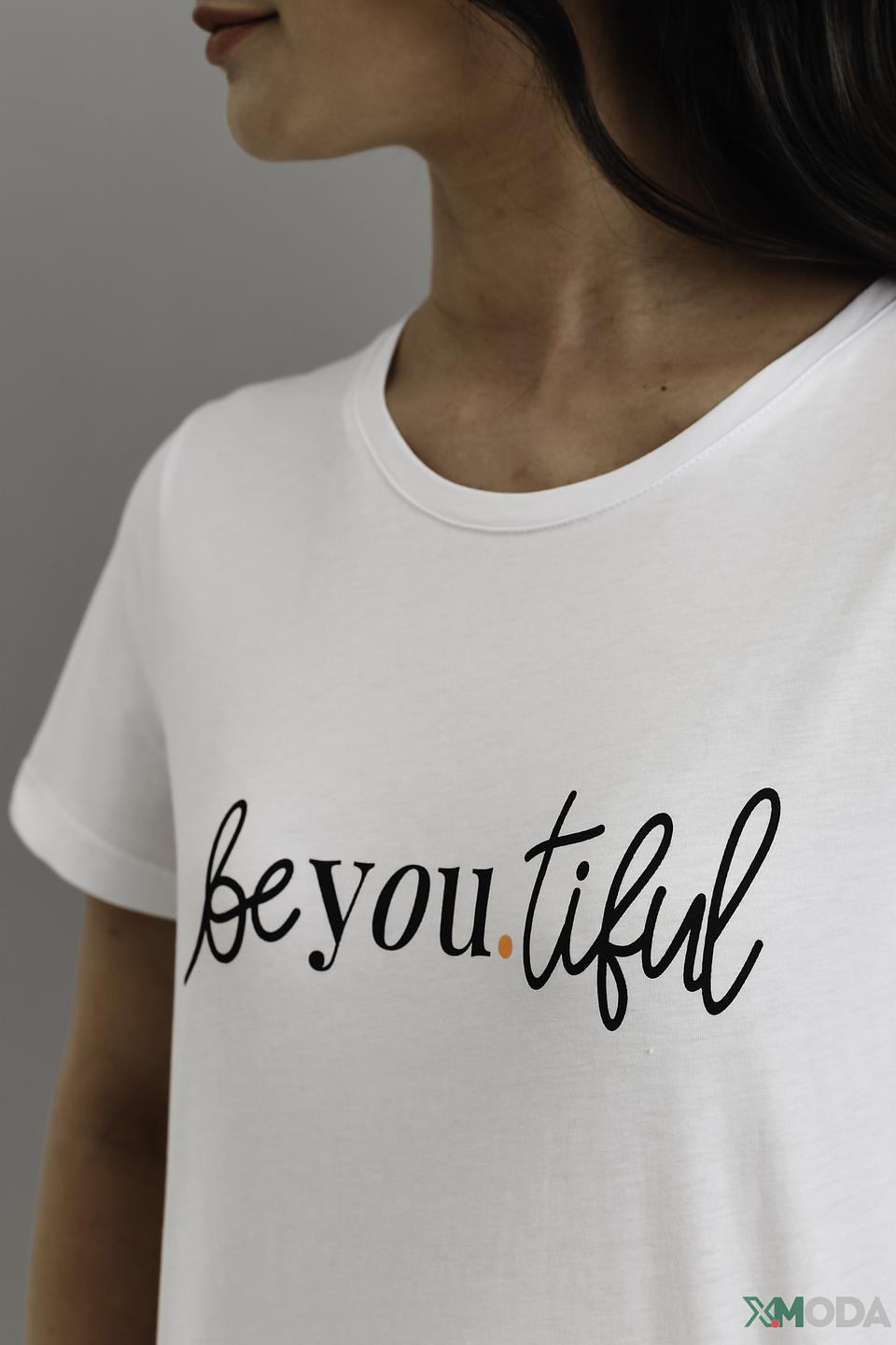 Футболка You Just White с принтом