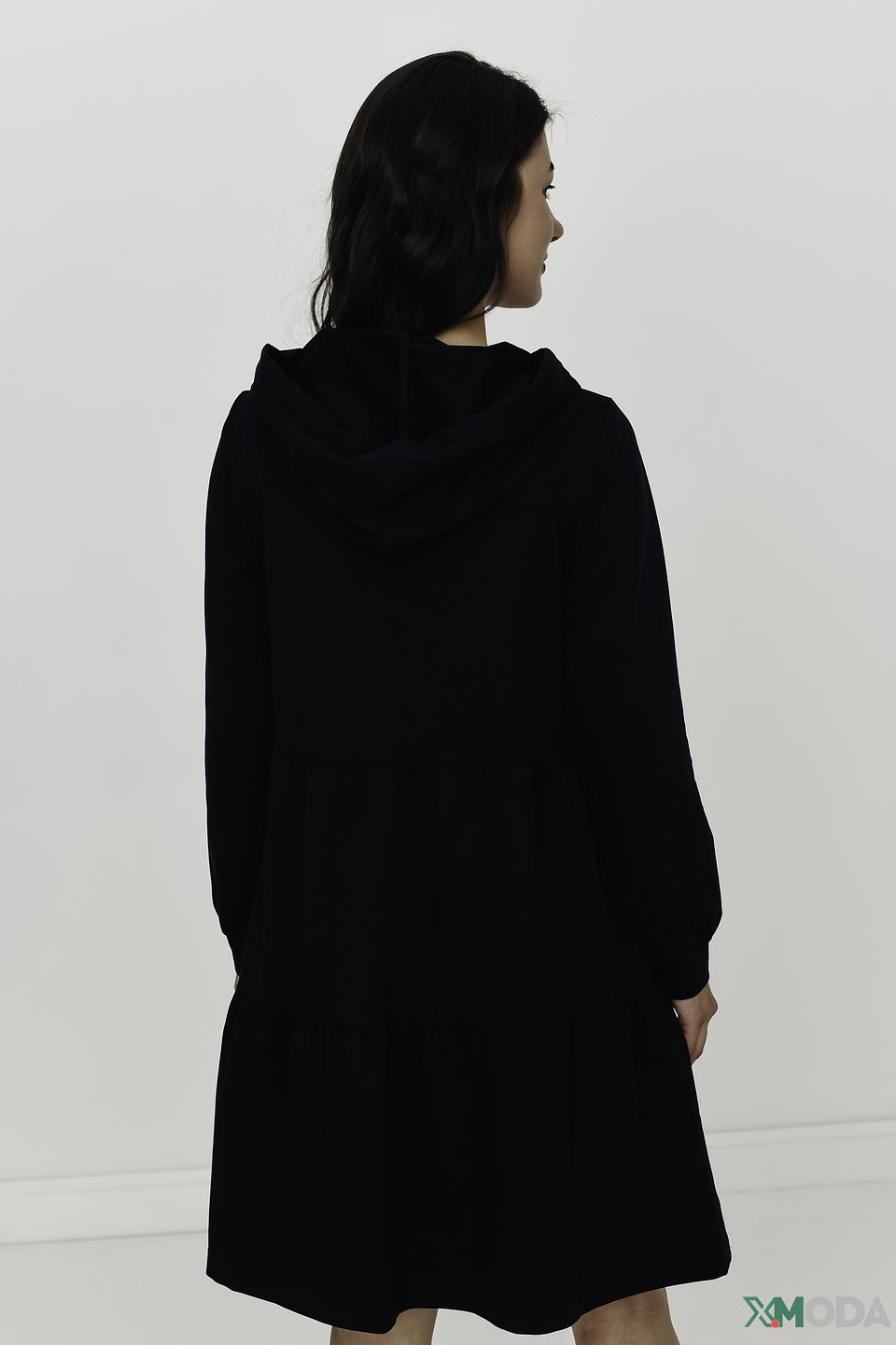 Платье Betty and Co с капюшоном чёрное